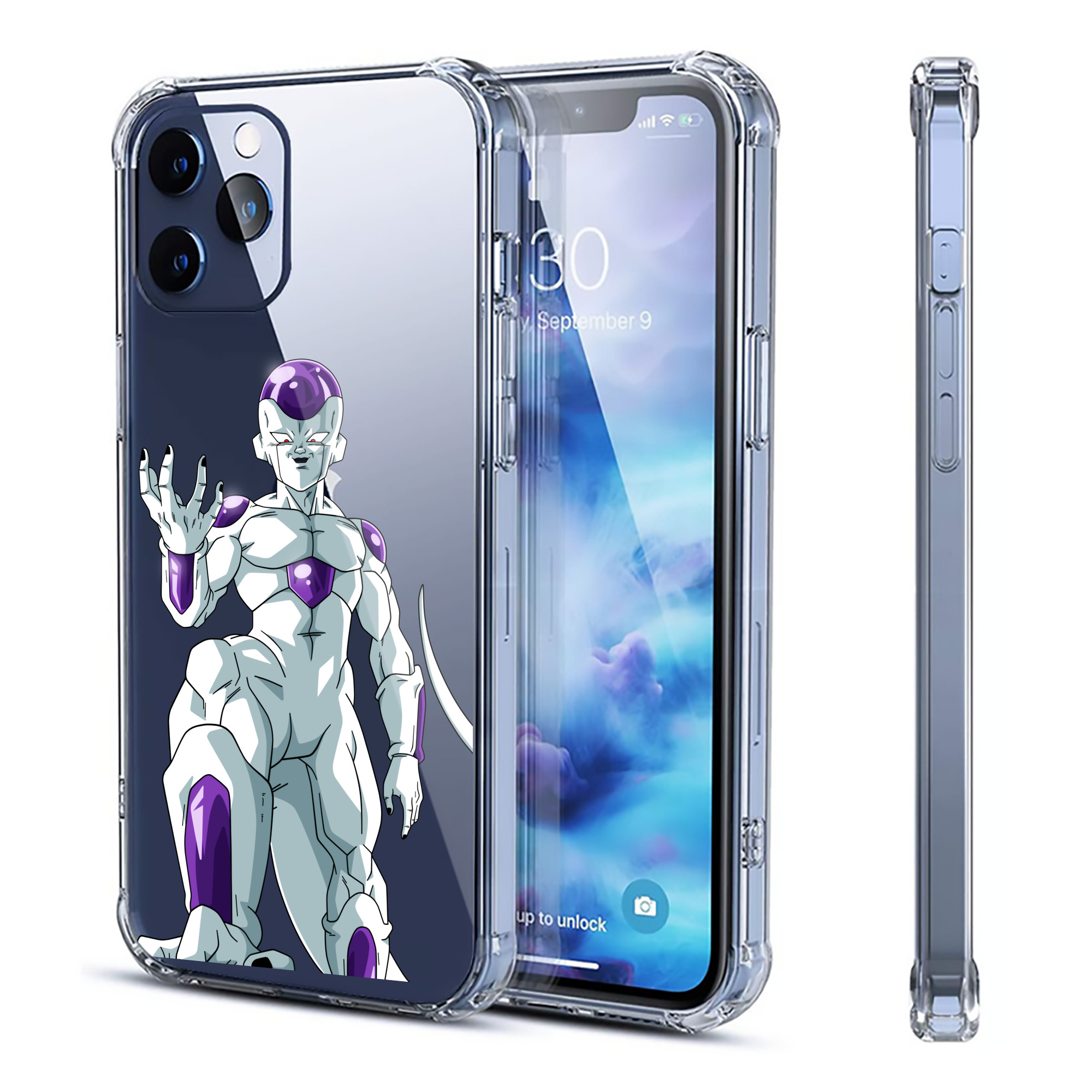 （画像用） ドラゴンボール フリーザ DRAGON BALL Frieza 【iPhone 12シリーズ対応】透明スマホケース（クリアソフトケース）